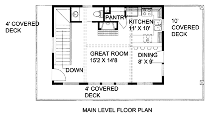 House Plan 86501 with 3 Beds, 3 Baths Second Level Plan