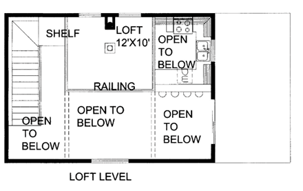 House Plan 86501 with 3 Beds, 3 Baths Third Level Plan