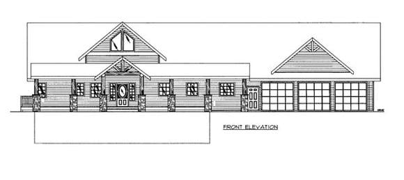 House Plan 86502 with 3 Beds, 3 Baths, 3 Car Garage Elevation
