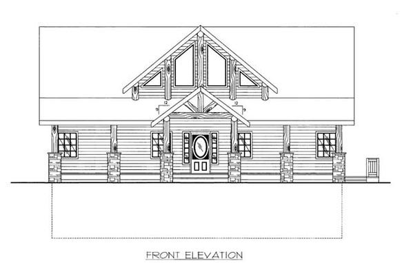 House Plan 86528 with 3 Beds, 3 Baths Elevation