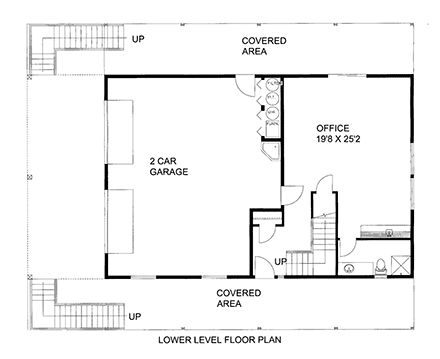 Log House Plan 86532 with 3 Beds, 3 Baths, 2 Car Garage First Level Plan