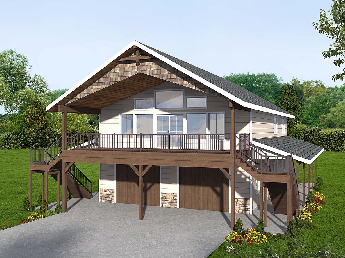 House Plan 86532 - Log Style with 2250 Sq Ft, 3 Bed, 2 Bath, 1 3/