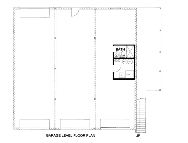 5 Car Garage Apartment Plan 86554 with 2 Beds, 3 Baths Level One