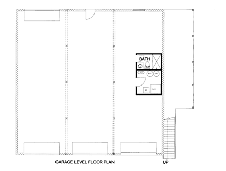 5 Car Garage Apartment Plan 86554 with 2 Beds, 3 Baths First Level Plan