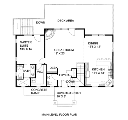 House Plan 86569 with 3 Beds, 3 Baths, 2 Car Garage First Level Plan