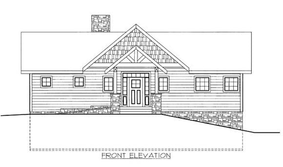 House Plan 86569 with 3 Beds, 3 Baths, 2 Car Garage Elevation