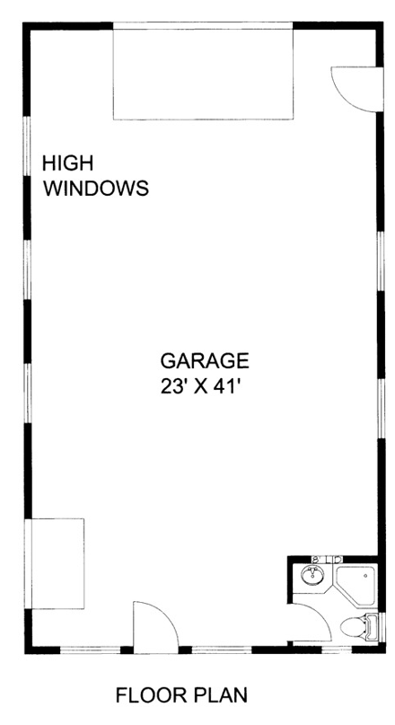 1 Car Garage Plan 86577 First Level Plan