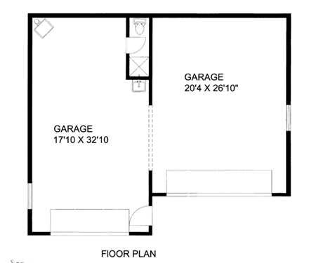 3 Car Garage Plan 86585, RV Storage First Level Plan
