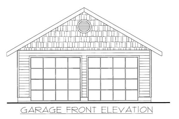 2 Car Garage Plan 86587 Elevation