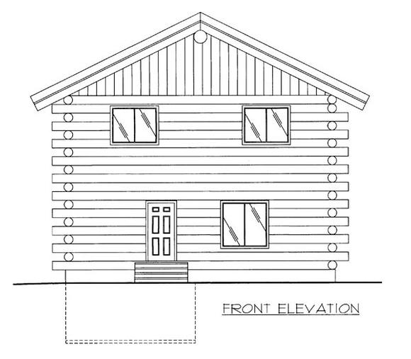 Log House Plan 86606 with 2 Beds, 2 Baths Elevation