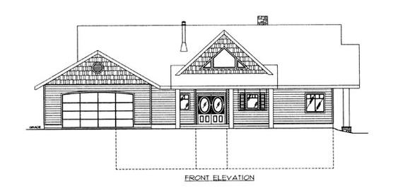 House Plan 86628 with 2 Beds, 3 Baths, 2 Car Garage Elevation