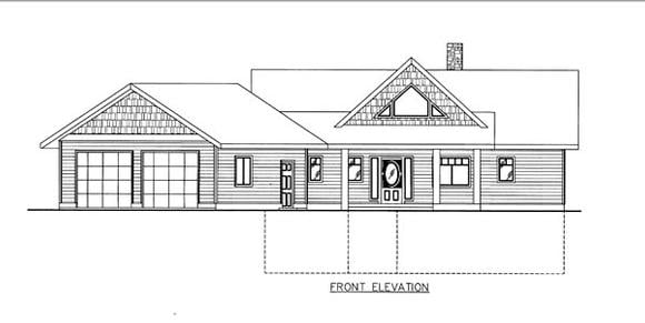 House Plan 86658 with 3 Beds, 3 Baths, 2 Car Garage Elevation