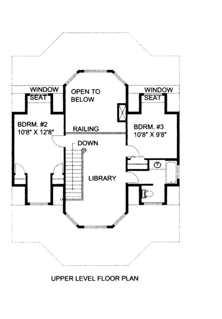 House Plan 86688 with 4 Beds, 4 Baths Second Level Plan