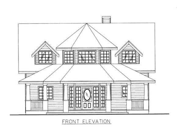 House Plan 86688 with 4 Beds, 4 Baths Elevation