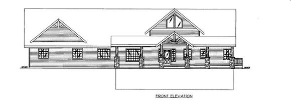 House Plan 86692 with 3 Beds, 3 Baths, 2 Car Garage Elevation