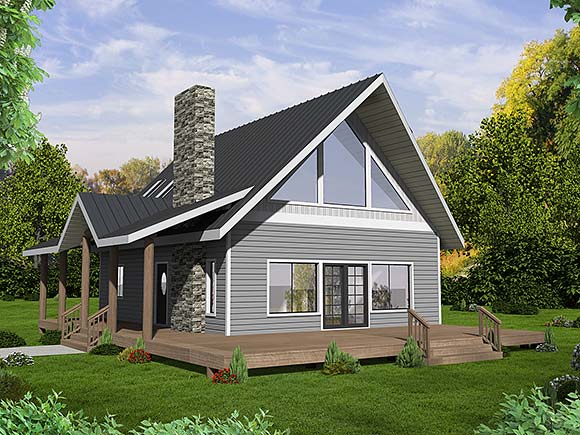 House Plan 86698 with 2 Beds, 2 Baths Elevation