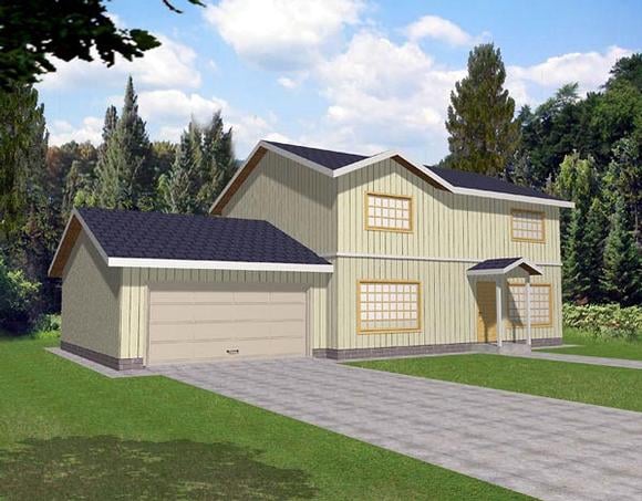 Traditional House Plan 86751 with 3 Beds, 2 Baths, 2 Car Garage Elevation