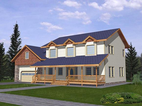 Country House Plan 86766 with 4 Beds, 3 Baths, 2 Car Garage Elevation