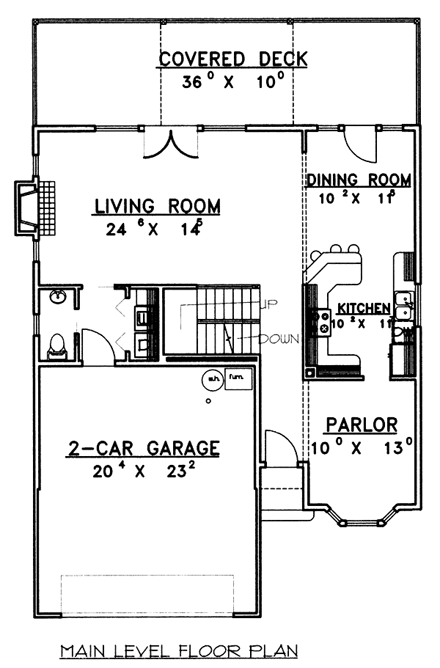 Traditional House Plan 86783 with 3 Beds, 4 Baths, 2 Car Garage First Level Plan