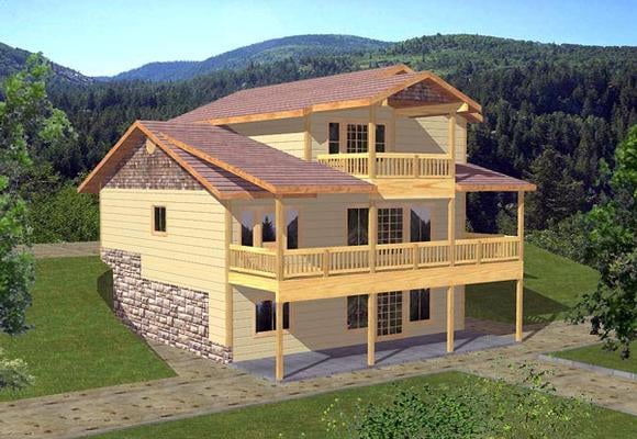 Traditional House Plan 86783 with 3 Beds, 4 Baths, 2 Car Garage Elevation