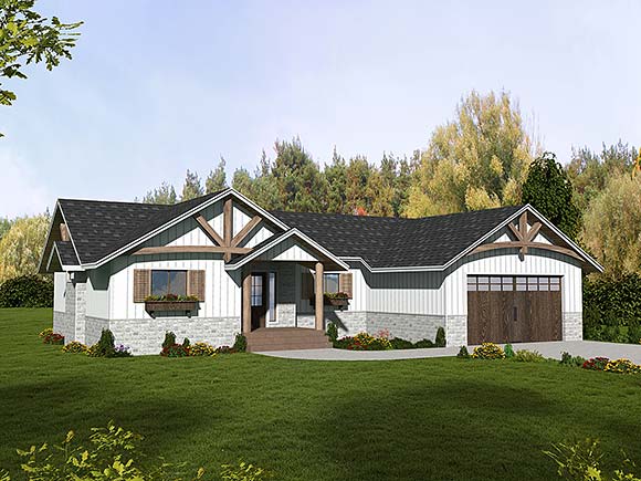 Traditional House Plan 86806 with 3 Beds, 2 Baths, 2 Car Garage Elevation
