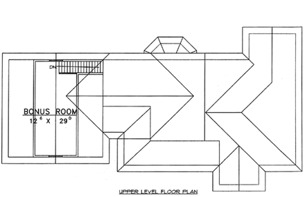Craftsman House Plan 86849 with 5 Beds, 5 Baths, 2 Car Garage Second Level Plan