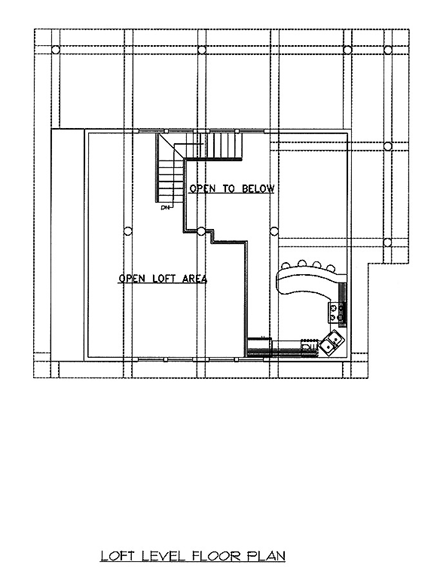 House Plan 86862 with 2 Beds, 1 Baths, 3 Car Garage Second Level Plan