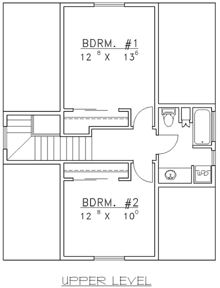 2 Car Garage Apartment Plan 86864 with 2 Beds, 2 Baths Second Level Plan