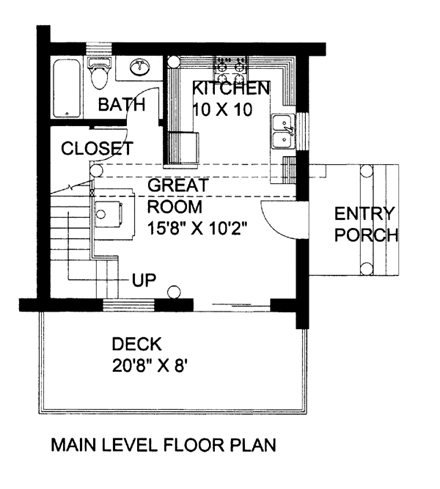 Log House Plan 86870 First Level Plan