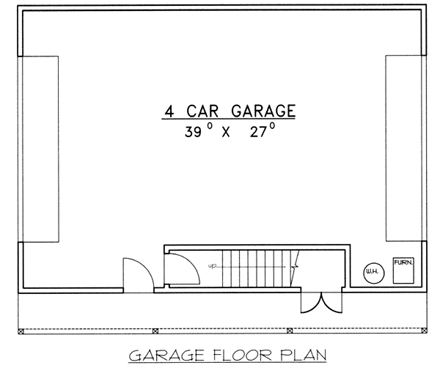 House Plan 86885, 4 Car Garage First Level Plan