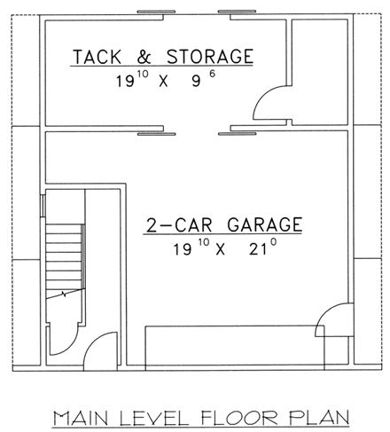 2 Car Garage Plan 86887 First Level Plan