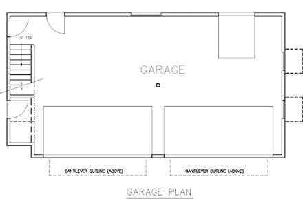 4 Car Garage Apartment Plan 86895 with 3 Beds, 2 Baths First Level Plan