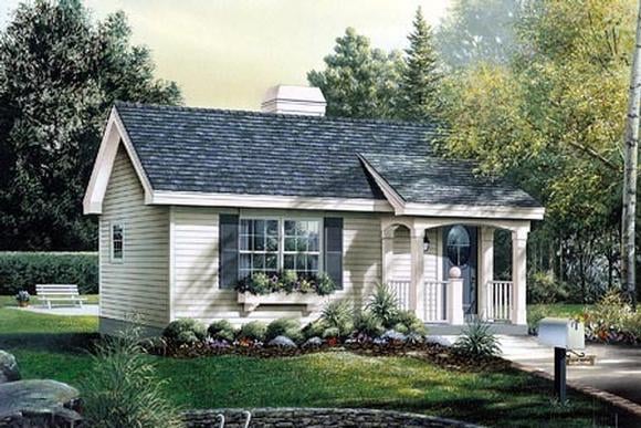 Country House Plan 86901 with 1 Beds, 1 Baths Elevation