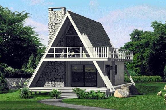 A-Frame, Contemporary, Retro House Plan 86950 with 3 Beds, 2 Baths Elevation