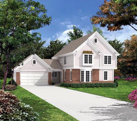 Traditional House Plan 86956 with 5 Beds, 3 Baths, 2 Car Garage Elevation