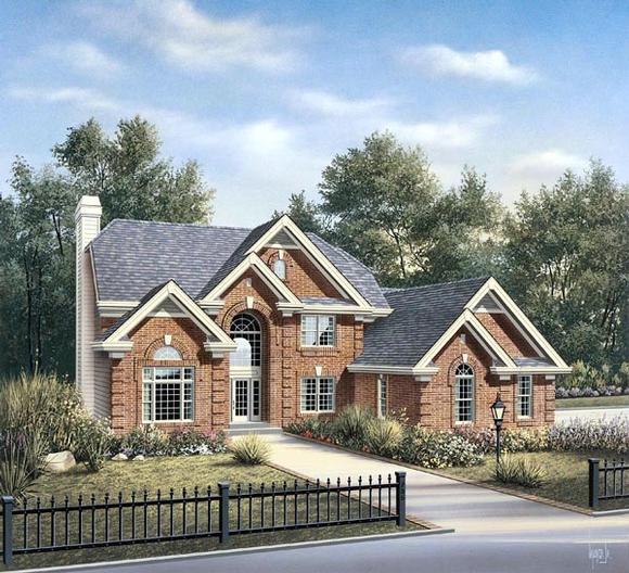Traditional House Plan 86963 with 4 Beds, 4 Baths, 1 Car Garage Elevation