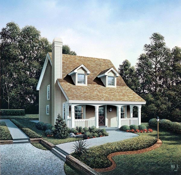 Cabin, Cape Cod, Cottage, Country House Plan 86973 with 3 Beds, 3 Baths Elevation