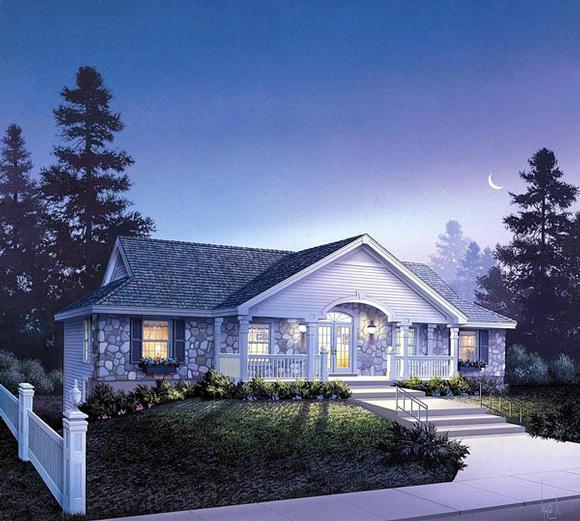 Country, Ranch, Traditional Multi-Family Plan 86981 with 6 Beds, 4 Baths Elevation