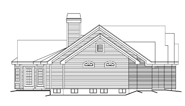 Retro, Traditional Plan with 2695 Sq. Ft., 3 Bedrooms, 3 Bathrooms, 2 Car Garage Picture 2