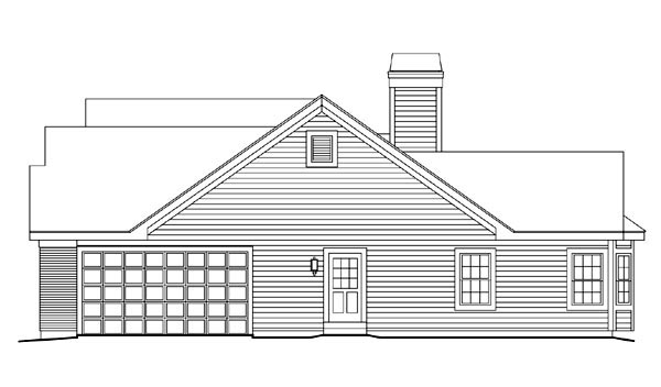 Retro, Traditional Plan with 2695 Sq. Ft., 3 Bedrooms, 3 Bathrooms, 2 Car Garage Picture 3