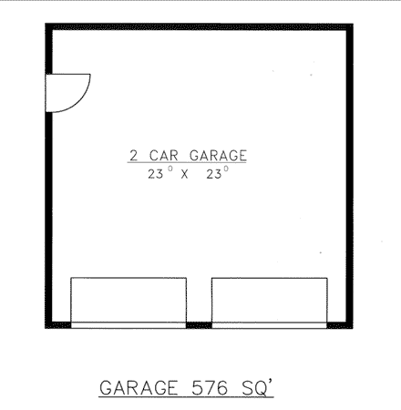 2 Car Garage Plan 87067 First Level Plan