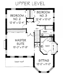 Farmhouse, Victorian House Plan 87120 with 3 Beds, 3 Baths, 2 Car Garage Second Level Plan