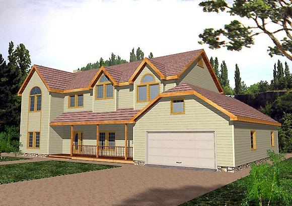 Country, Traditional House Plan 87137 with 6 Beds, 4 Baths, 2 Car Garage Elevation