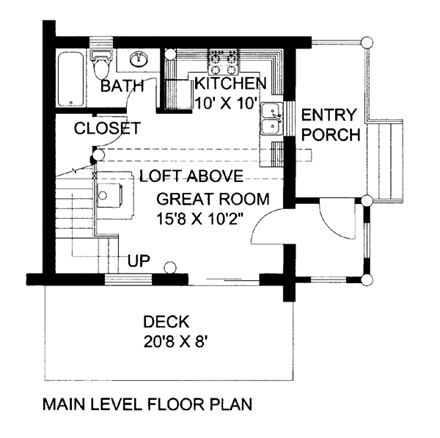 Log House Plan 87143 First Level Plan