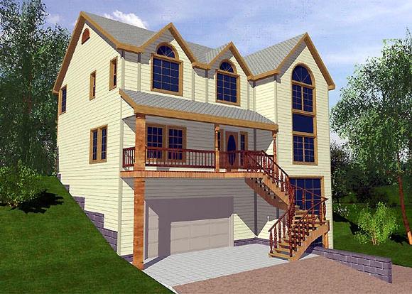 Traditional House Plan 87152 with 4 Beds, 3 Baths, 2 Car Garage Elevation