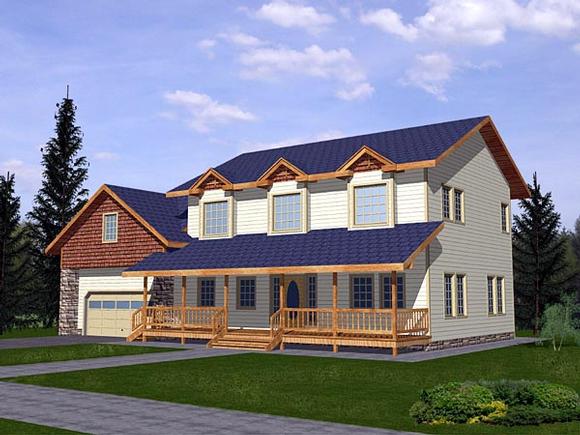 Country, Traditional House Plan 87175 with 4 Beds, 3 Baths, 2 Car Garage Elevation