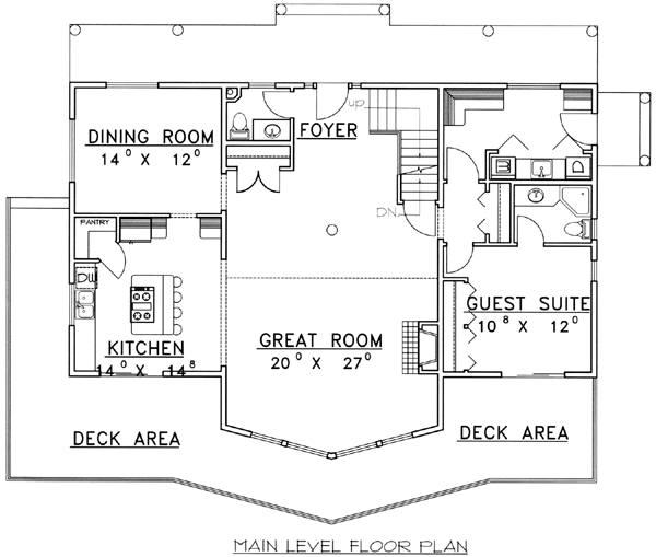 Country House Plan 87198 with 4 Beds, 4 Baths Level One