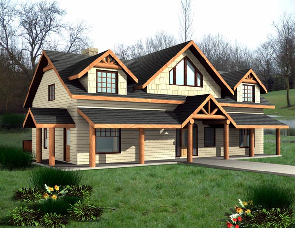 Country House Plan 87198 with 4 Beds, 4 Baths Elevation
