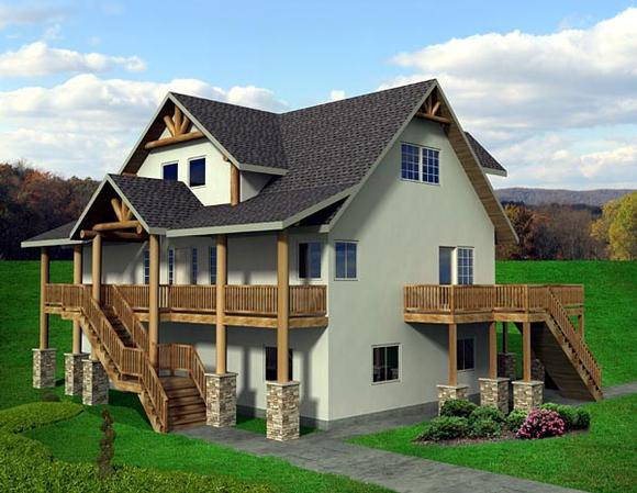 Traditional House Plan 87221 with 5 Beds, 4 Baths Elevation