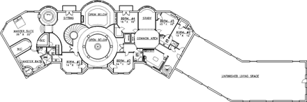 Traditional House Plan 87288 with 7 Beds, 9 Baths, 5 Car Garage Second Level Plan
